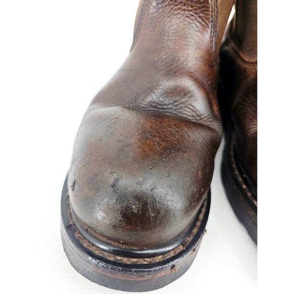 Schmidt Waterproof Steel Toe Leather Western Work Boots Men's 10 M 43 Brown - Picture 3 of 12